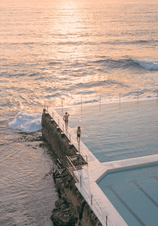 Swimming pool by the shore jigsaw puzzle