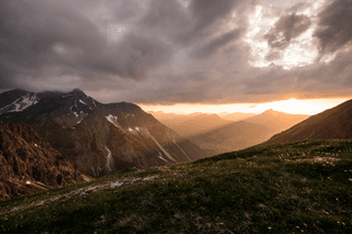 sunset in the mountains jigsaw puzzle