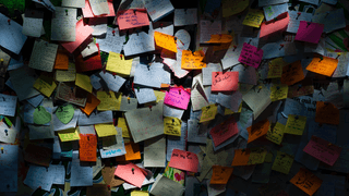 Sticky notes jigsaw puzzle