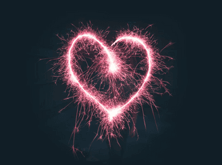 Heart Shaped Fireworks jigsaw puzzle