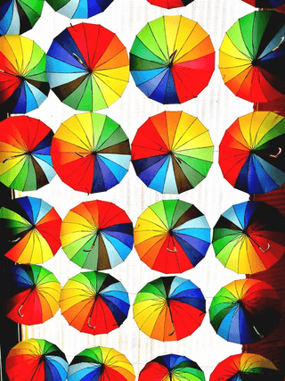 Rainbow Umbrellas jigsaw puzzle