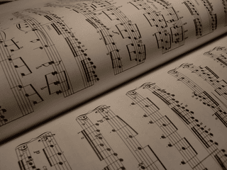 Sheet music jigsaw puzzle
