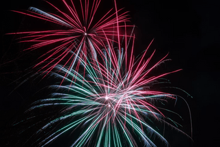 Red And Green Fireworks jigsaw puzzle