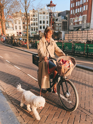 Woman riding a Bicycle jigsaw puzzle