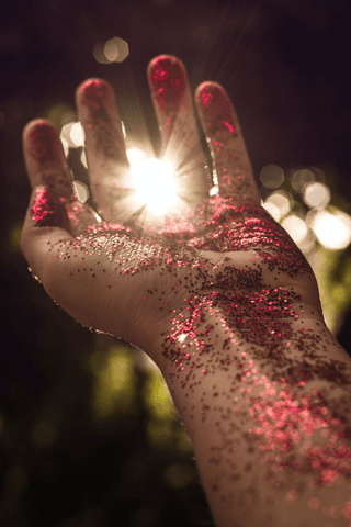 Glittery hand jigsaw puzzle