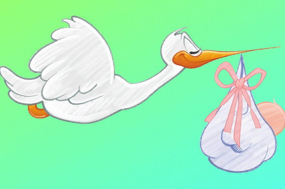 Stork Bringing Baby jigsaw puzzle