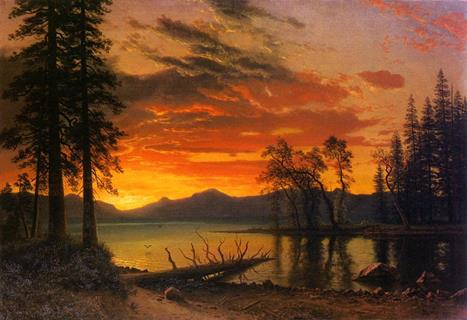 Bierstadt Albert Sunset Over The River jigsaw puzzle