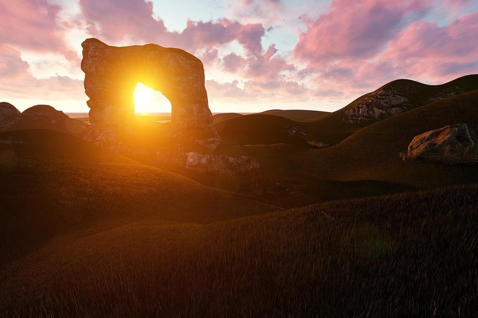 Enclosed Sunset jigsaw puzzle