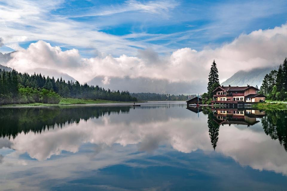 House At The Lake Reflection jigsaw puzzle