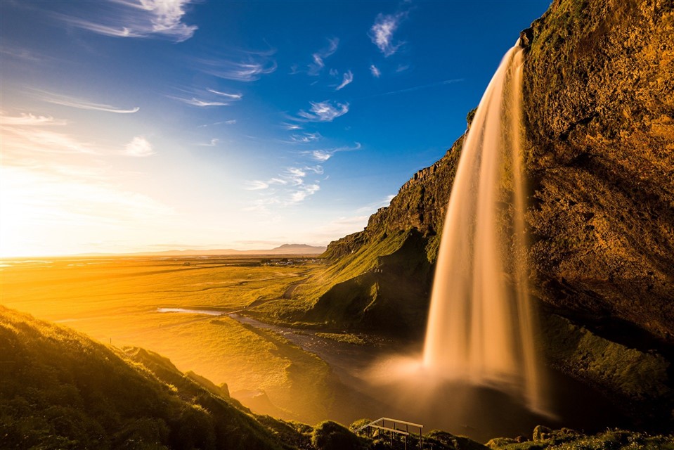 Iceland Waterfall Landscape jigsaw puzzle