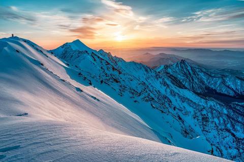 Man On Top Of Snowy Mountain jigsaw puzzle