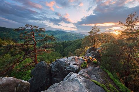 Sunset From Top Of Hawks Eye Rock jigsaw puzzle