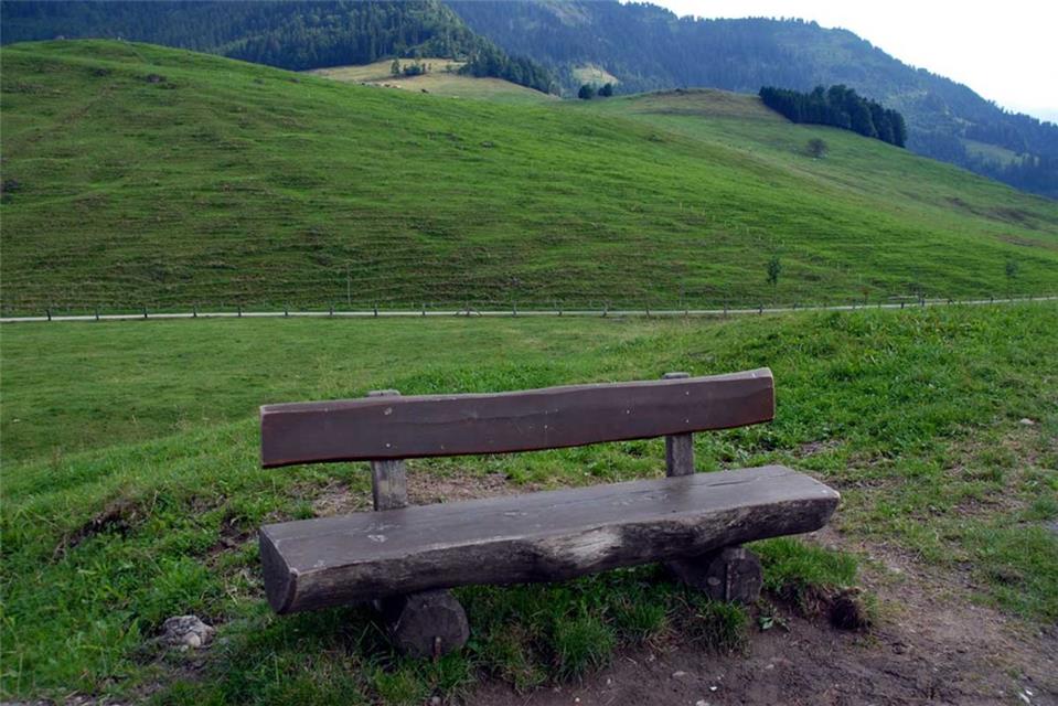 Bench With Green Fields jigsaw puzzle