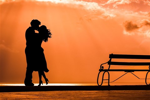 Loving Couple Sillhouette jigsaw puzzle