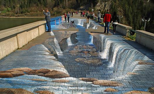 3D Waterfall Bridge jigsaw puzzle