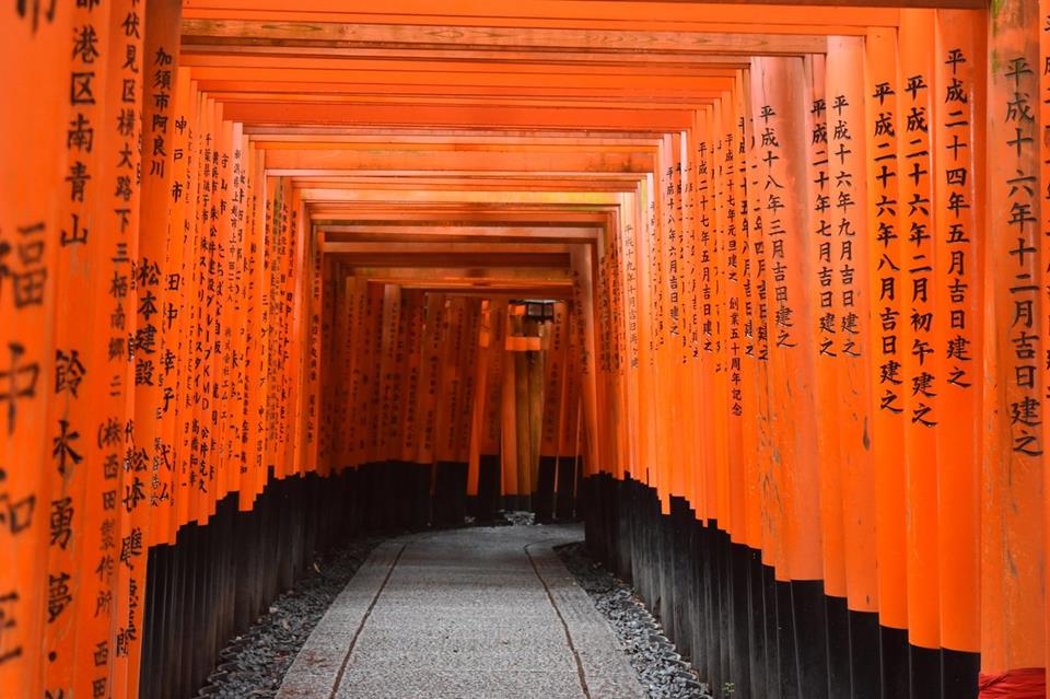 Orange Shrine Walkway jigsaw puzzle