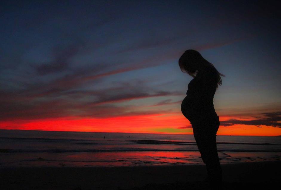 Pregnant Woman At Sunset jigsaw puzzle