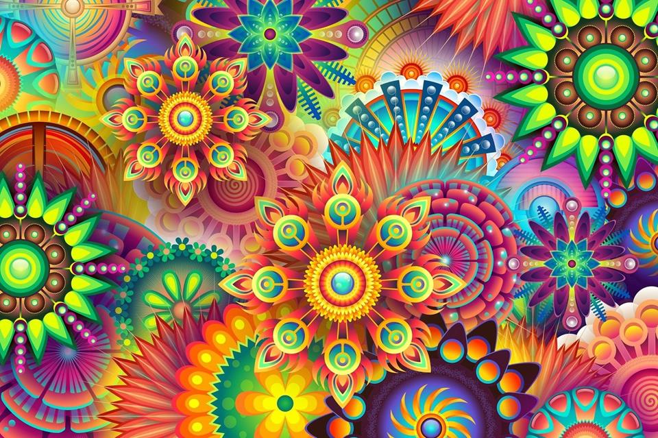 Psychedelic Flowers jigsaw puzzle