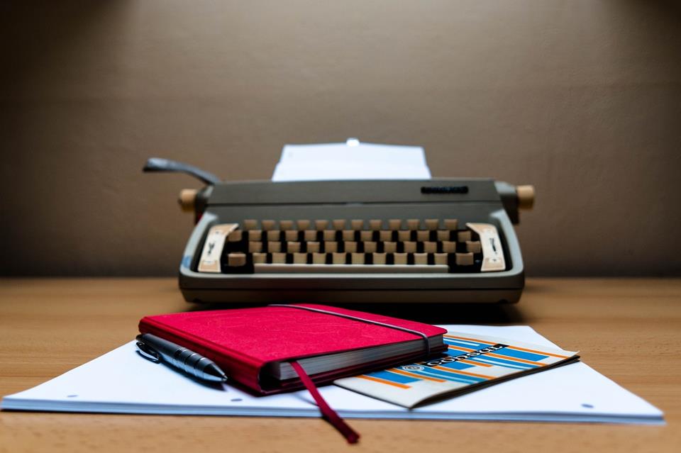 Typewriter And Red Notebook jigsaw puzzle