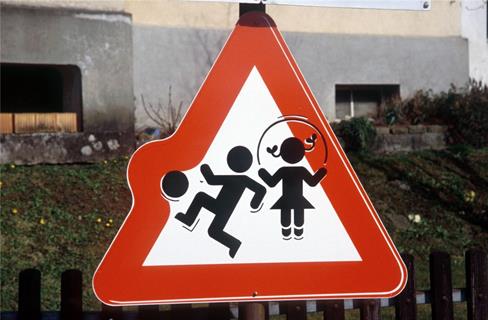 Children Playing Warning jigsaw puzzle