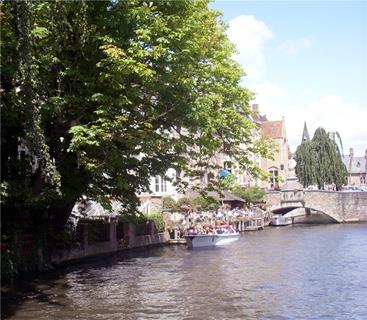 Packed Boat In Bruges jigsaw puzzle