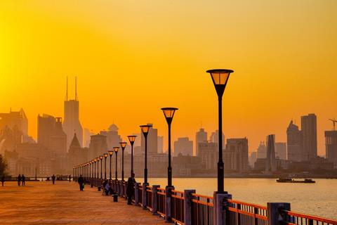 Sunset View of Huangpu River Pudong Shanghai jigsaw puzzle