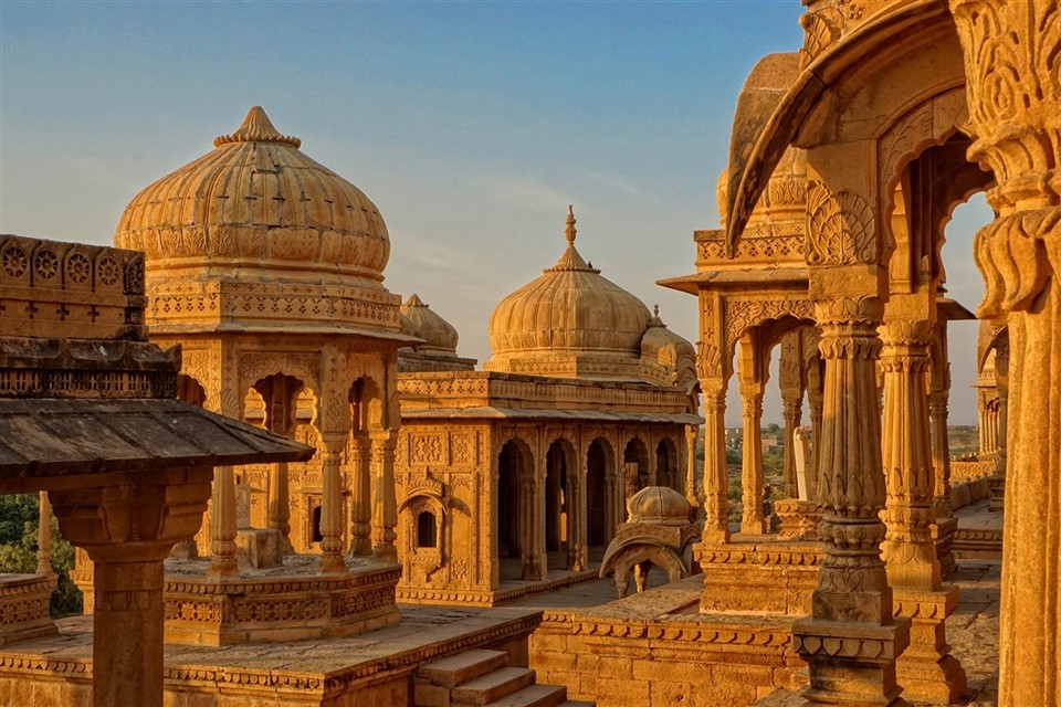 Sunset at Bada Bagh Temple jigsaw puzzle