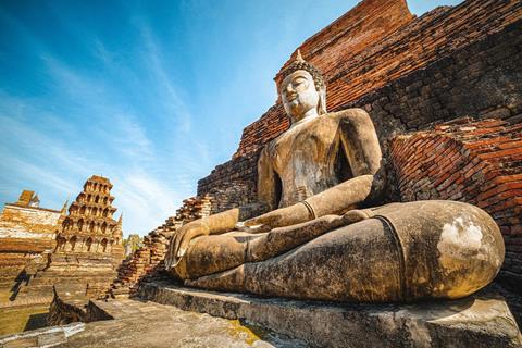 Bottom view of the Buddha Temple jigsaw puzzle
