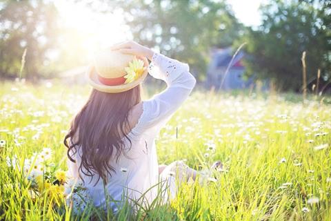 Woman Enjoying Spring jigsaw puzzle
