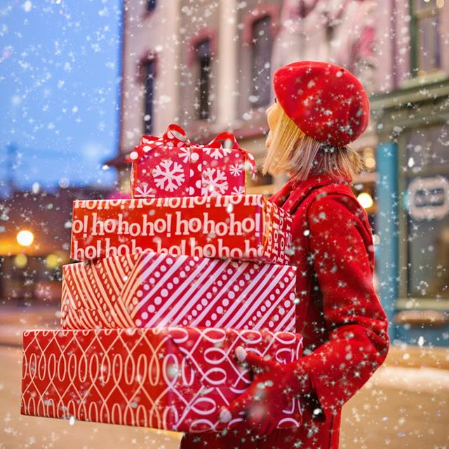 Woman Carrying Presents jigsaw puzzle