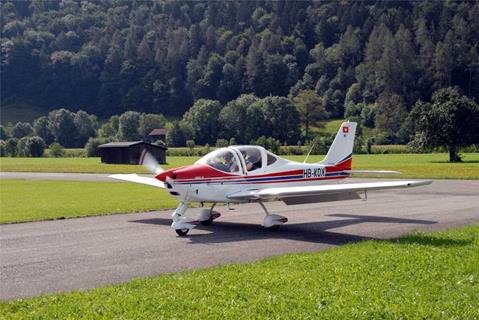 Red-Striped Light Aircraft jigsaw puzzle