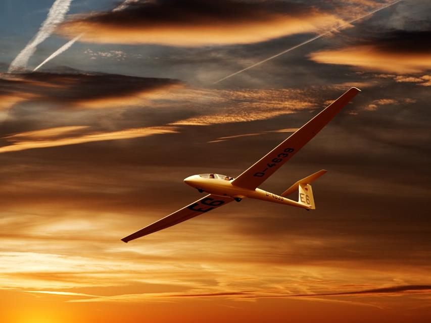 Glider On Sunset jigsaw puzzle