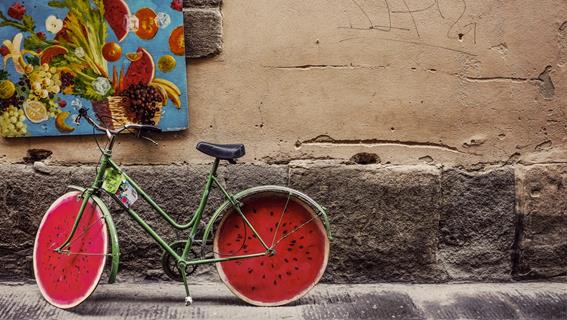 Watermelon Wheels Bicycle jigsaw puzzle