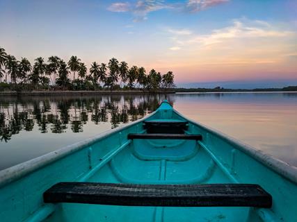 Canoe Under Sunset jigsaw puzzle