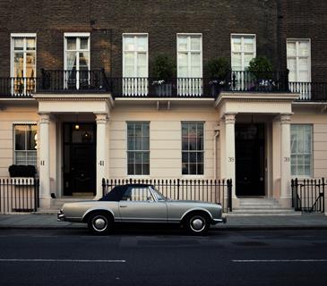 Old Mercedes Parked On The Street jigsaw puzzle