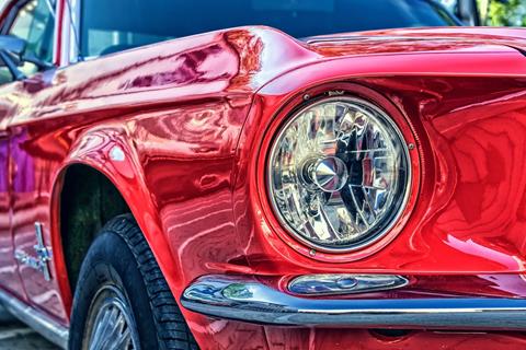 Red Ford Mustang V8 67 jigsaw puzzle
