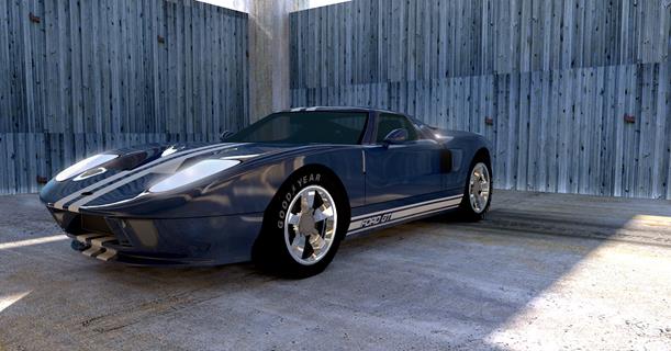 Blue Ford GT jigsaw puzzle