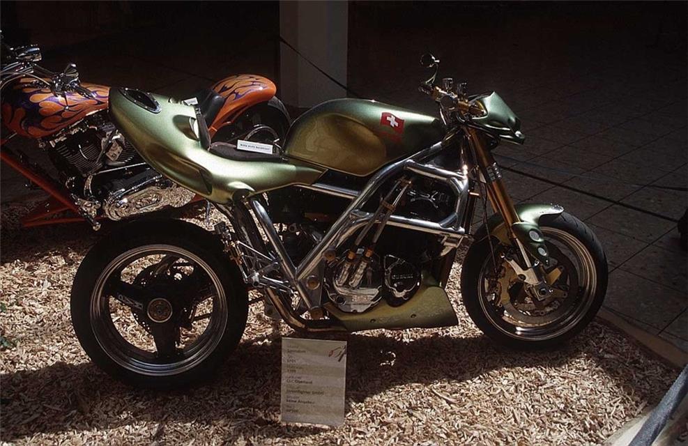 A Green Display Motorcycle jigsaw puzzle