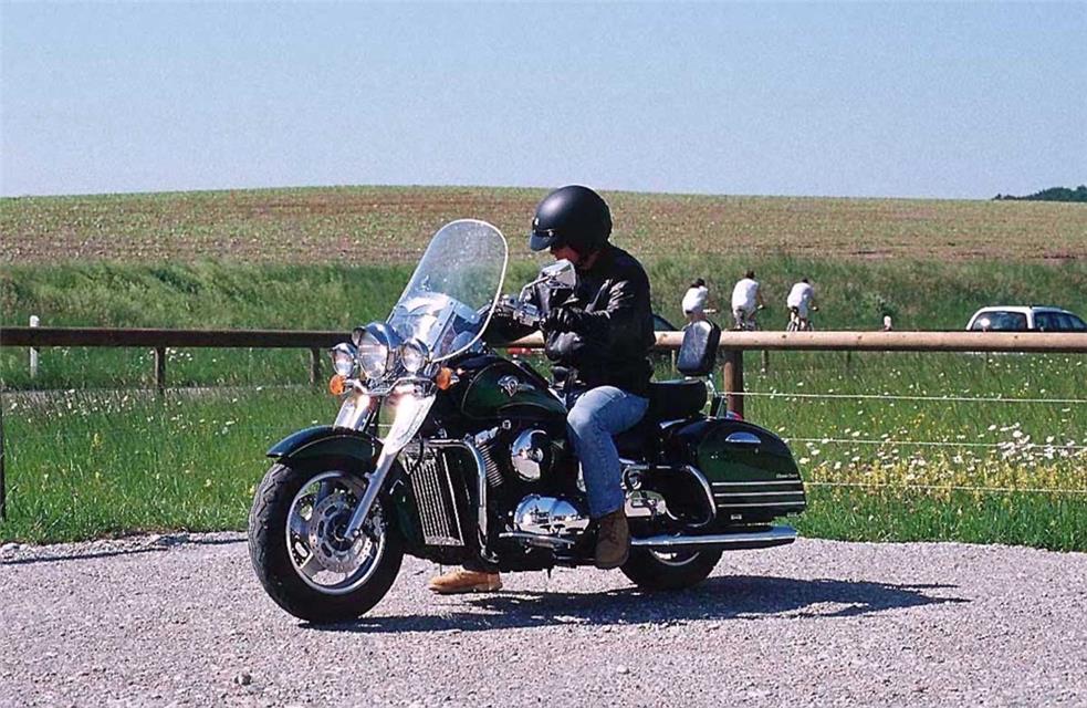A Green Motorcycle Rider jigsaw puzzle