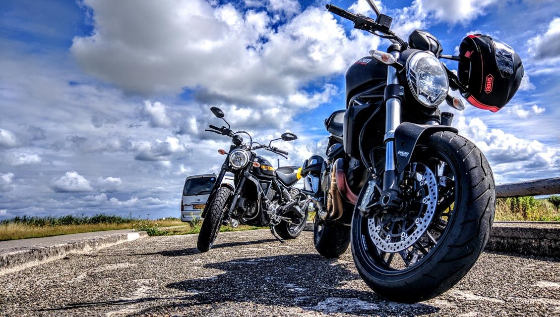 Two Black Motorcycles jigsaw puzzle