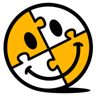 PuzzleSnap smiling jigsaw puzzle logo