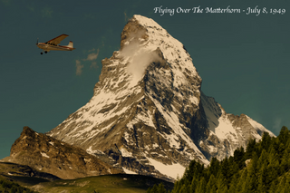a person flying through the air on top of a mountain jigsaw puzzle