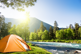 a tent in a body of water jigsaw puzzle