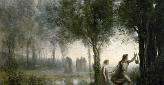 a person standing next to a tree jigsaw puzzle