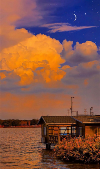 a sunset over a body of water jigsaw puzzle