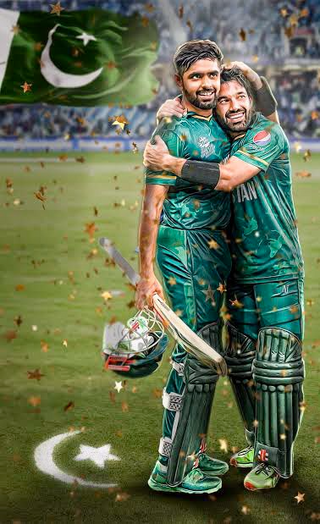 Babar Azam wearing a costume jigsaw puzzle