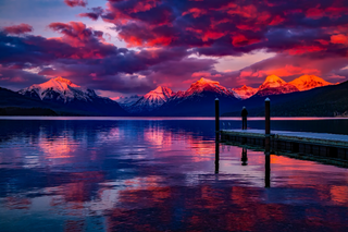 a sunset over a body of water jigsaw puzzle