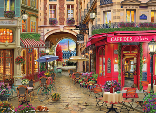 a bicycle parked in front of a store jigsaw puzzle