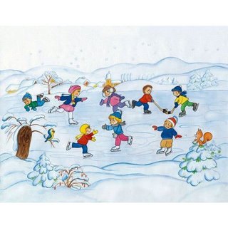 a group of stuffed animals that are in the snow jigsaw puzzle