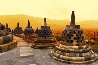 a close up of Borobudur jigsaw puzzle